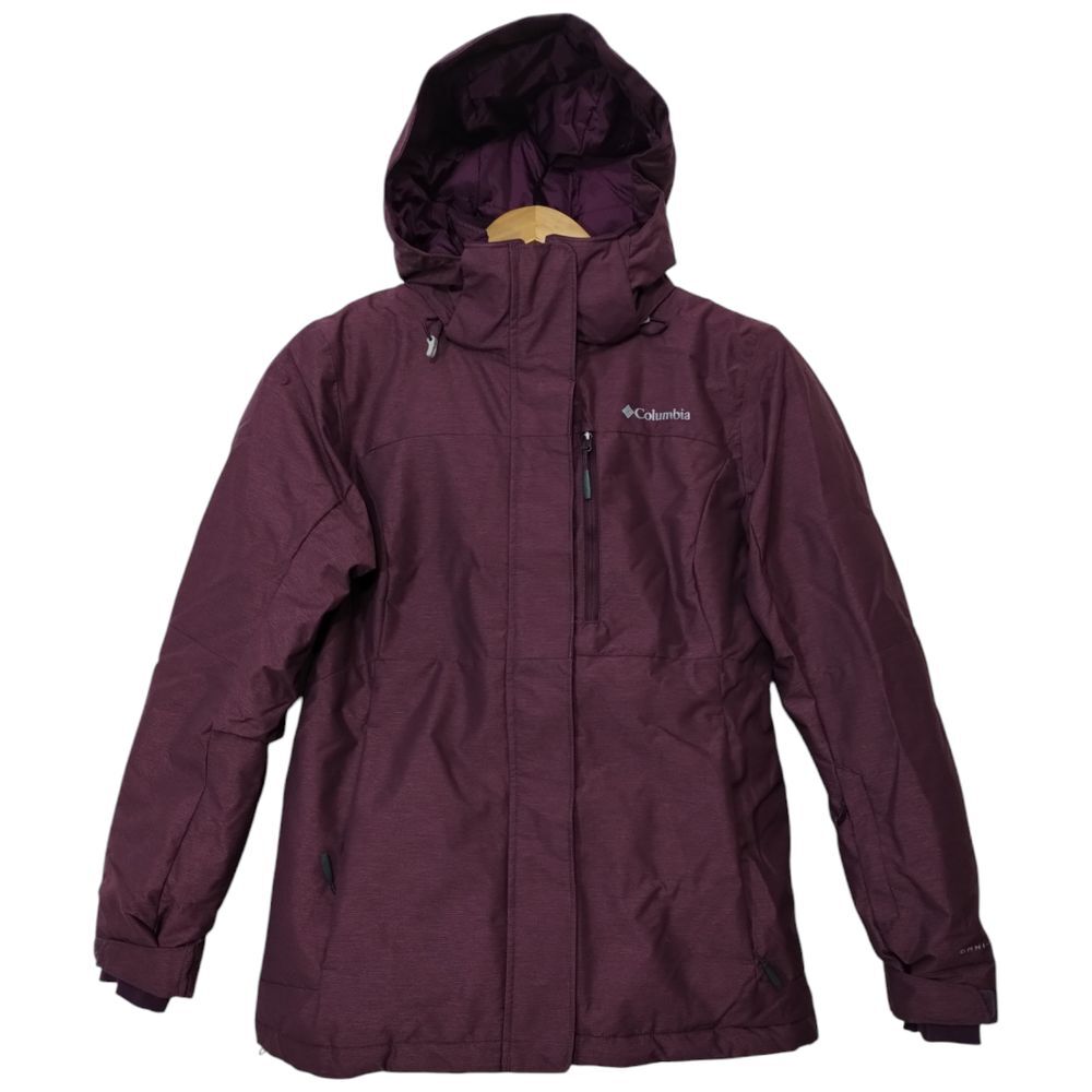 Columbia Women's Alpine Action Omni-Heat‎ Jacket Size S Maroon Full Zip Hooded